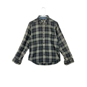 Woolrich Plaid Flannel Shirt Men's Medium Cotton Button‎ Up Long Sleeve Casual